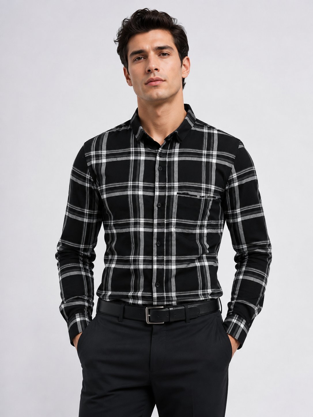 Black Checks Shirt for Men Black Checks Shirt for Men