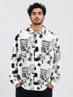 Best White Full Printed Shirt for Men & Premium