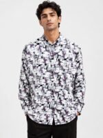 Purple Digital Printed Full Shirt Trendy Casual Wear