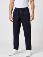 Dark Grey Classic Wide Leg Korean Pants For Men