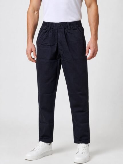 Dark Grey Classic Wide Leg Korean Pants For Men