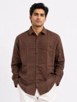 Best Classic Plain Dark Brown Full Shirt For Men & Substantial
