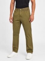 Olive Green Classic Wide Leg Korean Pants & K-Fashion