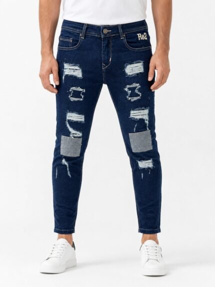 Buy Stylish Navy Blue Funky Ankle Jeans Fashionable