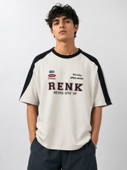 Classic White Oversize Printed T-Shirt for Men | Fresh