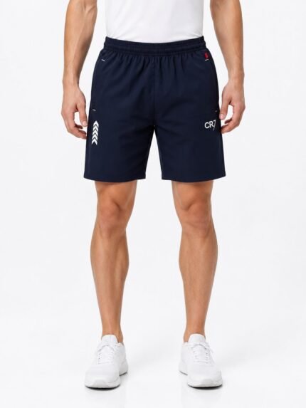 Trendy Navy Blue Parachute Shorts for Men Classic Utility